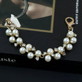 Meetee JMY-033 New Style Zinc Alloy Pearl Extension Chain Lobster Clasp Mobile Phone Case Hanging Chain