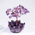 Handmade Natural Amethyst Money Tree with Cluster Base Feng Shui Crystal Accessories Beautiful Home Decoration Stone Crafts