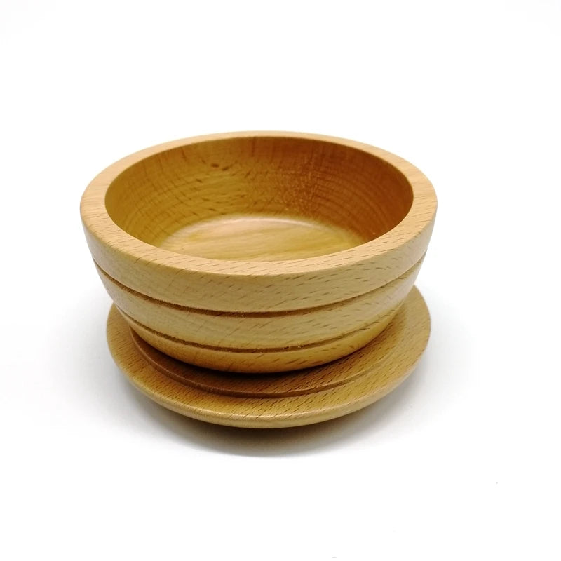 Lathering Wooden Shaving Brush Bowl on Sale with Lid
