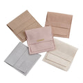 New High-end Microfiber Gua Sha Envelope Bag Necklace Earrings Jewelry Bag Double-sided Flannel Leather Bag Embossed Logo