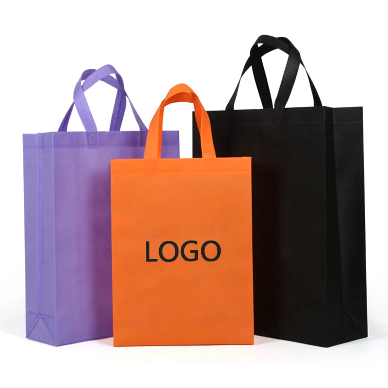 Eco-Friendly Reusable Nonwoven Fabric Shopping Bag Custom Logo Printed Recyclable Supermarket Handbags Grocery Cloth Packaging