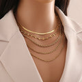 European and American Jewelry Stainless Steel Chain Necklace Pig Nose Necklace love Clavicle Chain N1295