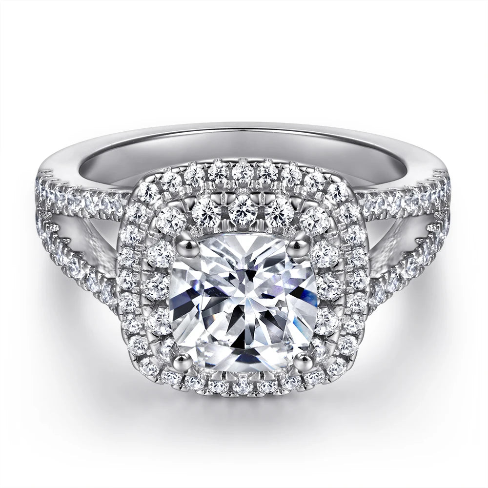 Sun Star Factory Direct Sale No Tarnish Jewellery Rings Zircon White Gold Plated 925 Sterling Silver Fine Jewelry Ring for Women