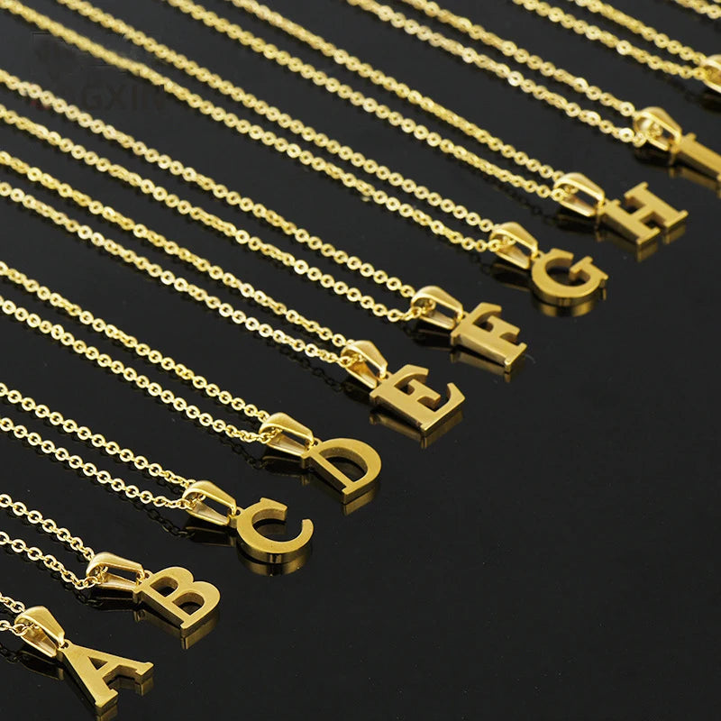 Gold Plated Custom Western Trend Stainless Steel Jewelry Children's Name Pendant Necklace with Link Chain for Weddings