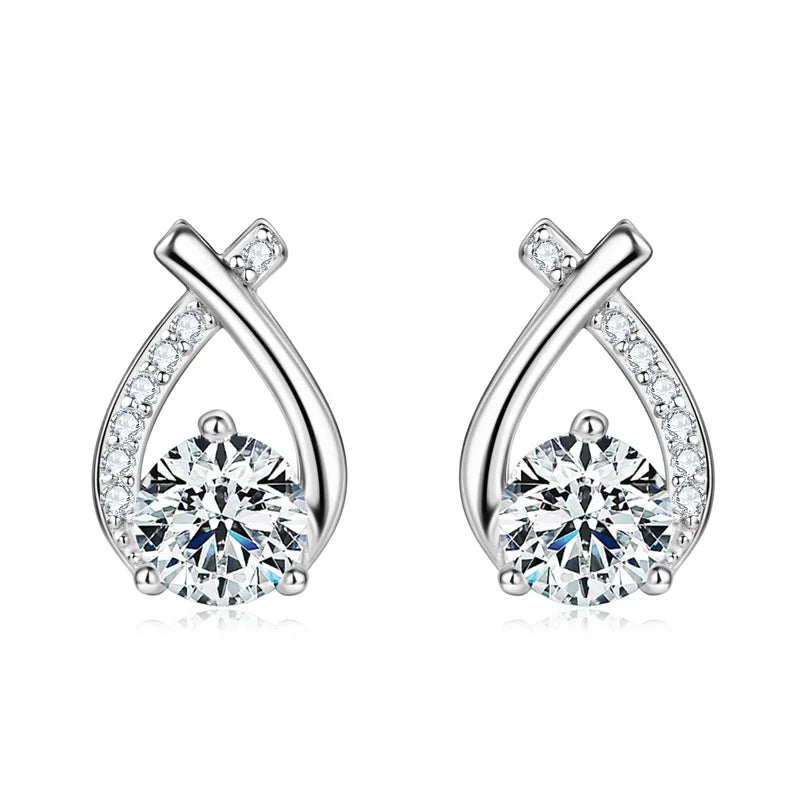 Fashion Moissanite Earrings 925 Sterling Silver Screw Back Studs D Color VVS Diamond for Women Luxury Wholesale Jewelry With GRA