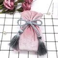 CSMD Chinese Manufacturers 11x15cm Wholesale pink Color Drawstring Empty Souvenirs Velour Gift Pouches for Wedding Parties