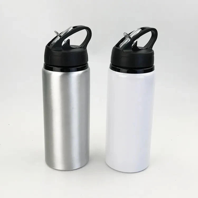 600ml Sublimation Blank Aluminum Drinkware Types Sport Water Bottle with Suction Nozzle for Transfer Printing