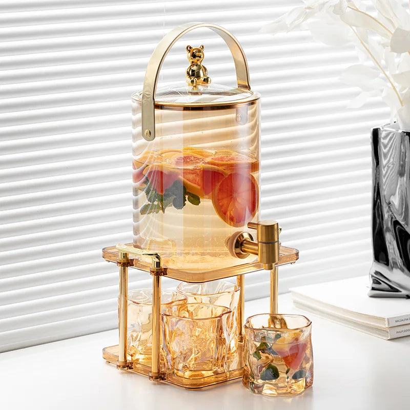 Bohemian Glass Coffee & Tea Set Large Capacity Eco-Friendly Household Beverage Container for Tea and Whiskey