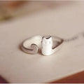 Real 925 Sterling Silver Adjustable Ring for Fashion Women Party Fine Jewelry Minimalist Punk Accessories