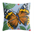 Popular Diy Crafts  Printed Butterfly Needle Point Kit with Tool Handmade Cross Stitch Pillow Cushion Covers for Decor