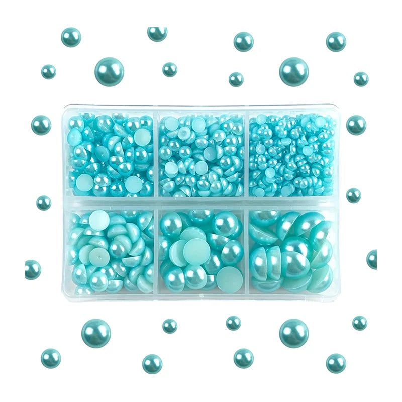 Wholesale Hot Selling Half Round Flatback Plastic Bead for Pearl Nail Art Crafts Wedding Decoration (3-10mm)