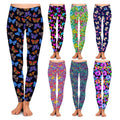 Fun Butterfly Printed High Yoga Waist Buttery Soft 92% Polyester 8% Spandex Leggings for Women