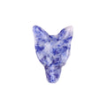 Wholesale Sodalite Cutting Animal Figurine Wolf Head Accessories Office Desktop Feng Shui Ornament Crafts