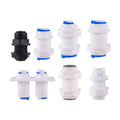 1/4 3/8 Inch Quick Push in to Connect Bulkhead Straight Connectors Ro Parts Water Filter Pipe Fittings