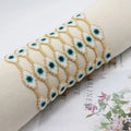 Bohemian Blue Eye Women's Summer Fine Jewelry Woven Bracelet with Miyuki Beads Best Birthday Gifts Blue Eye Bracelet