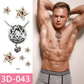 Factory Custom Waterproof Body Art Temporary Animal Dragon Snake 3D Realistic Water Transfer Tattoo Stickers for Men and Women
