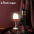 Modern Design Glass Light Crystal Led Restaurant Bedroom Hotel Warm Atmosphere Table Lamp Cordless Battery Powered Heat Lamp
