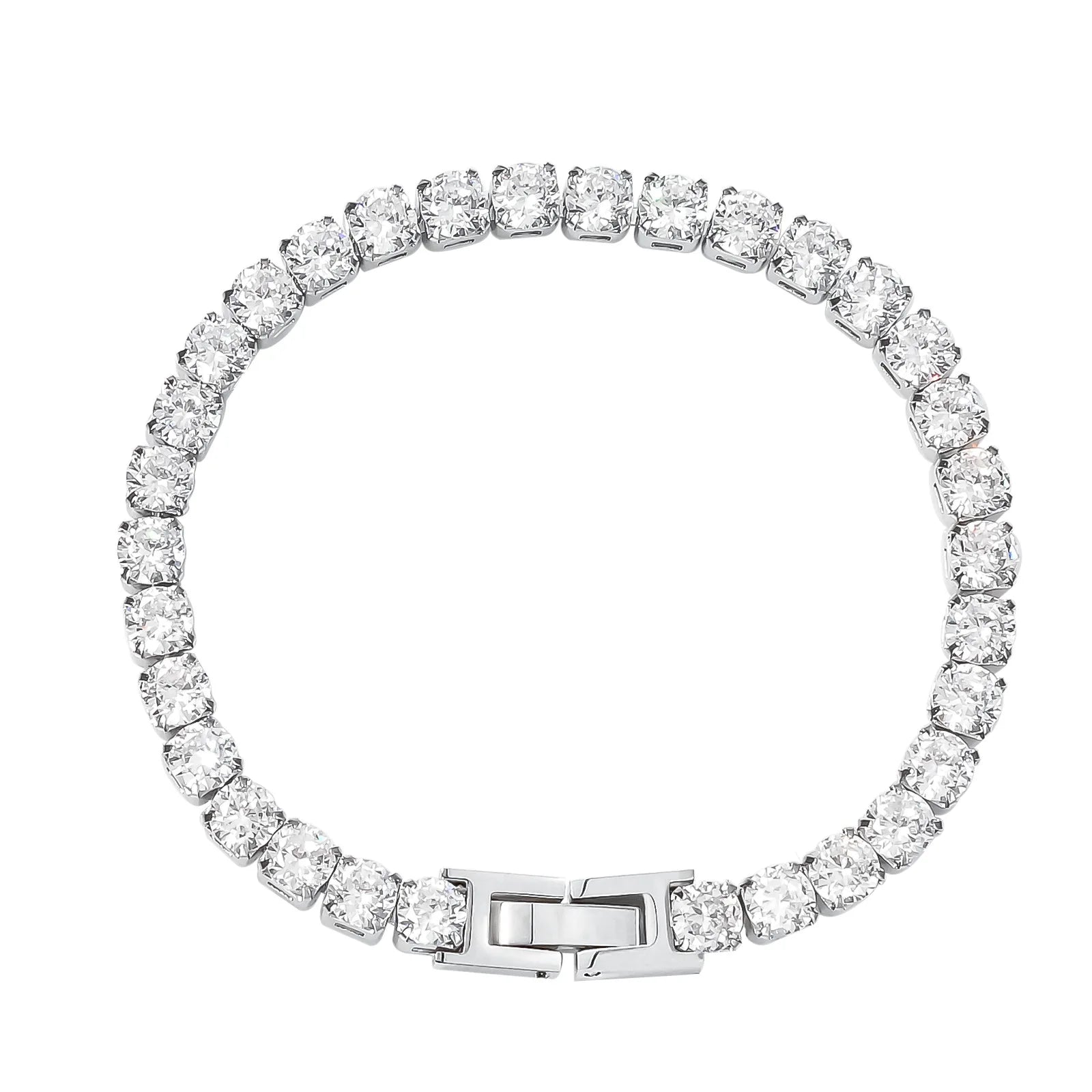 Wholesale Stainless Steel Colorful Cubic Zirconia Tennis Bracelet for Women