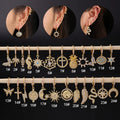 24 Designs Gold CZ Tragus Hoop Earring Lobe Helix Piercing Jewelry With Pendant Fashion Accessories for Women