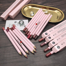 Private Label Cosmetics 26 Colors Pink Lipliner Makeup Vegan Cruelty Free Waterproof Long Lasting Matte Creamy Lip Liner Pencil