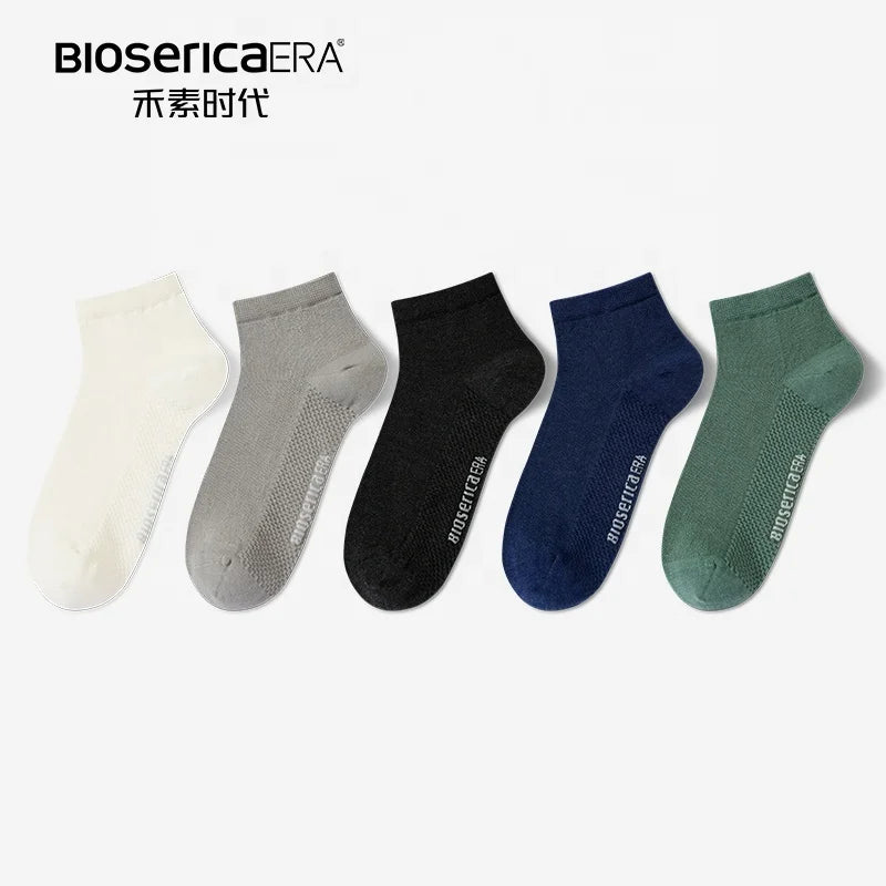 Bioserica Era 2024 Men's Dress Socks High Quality Anti-Bacterial Odor-Free Knitting Casual Socks for Summer