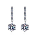 Wholesale Iced Out Grade D Moissanite Jewelry 925 Sterling Silver 1ct Moissanite Diamond Drop Earrings for Women