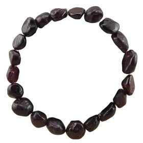 High Quality Garnet Gemstone Beaded Bracelet Fashion Tumbled Stone Irregular Crystal Bracelet for Women
