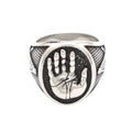 Cross Border Wholesale Jewelry 2025 New Freemason Exquisite Ring Charm Retro Punk Oval Stainless Steel Charm Men's Ring