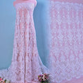 Beaded Luxury Fabric  Sequins Tulle Lace Fabric Embroidery  Lace Fabric Beads Bridal Wedding Lace