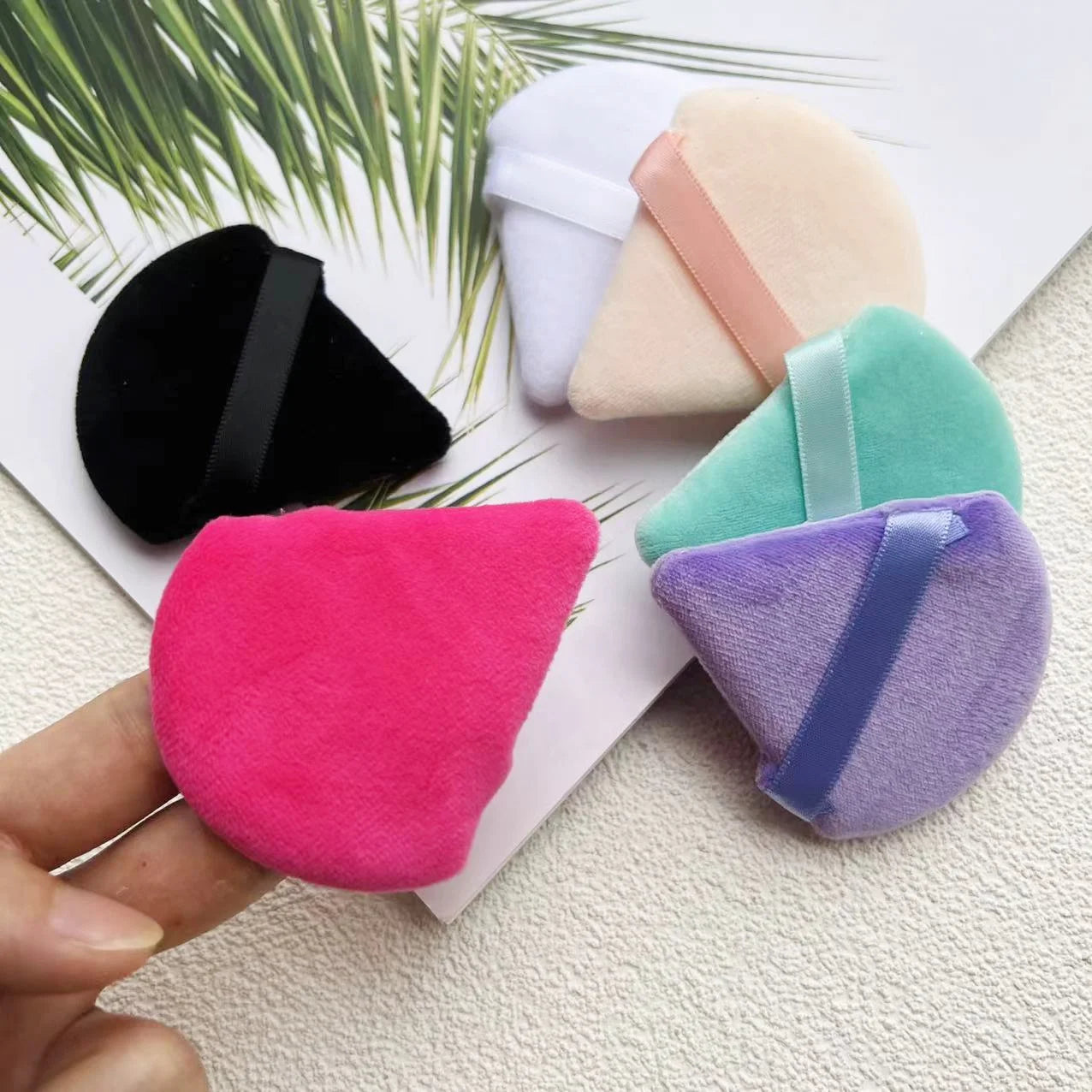 Stock Mini Triangle Multiple Colors Makeup Tool Cosmetic Puff Face Loose Mineral Puff Cosmetic Powder Puffs Private Label
