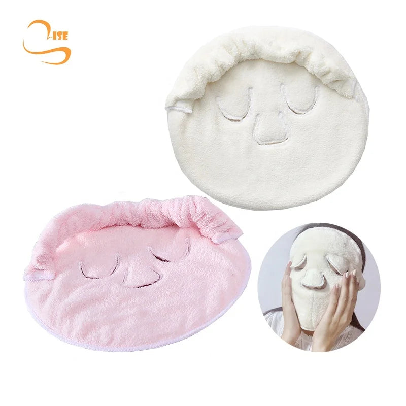 New Arrival Comfortable Fluffy Hot Cold Compress Face Towel Soft Wholesale Moisturizing Reusable Facial Mask