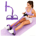 Multifunction 4-Tube Pedal Resistance Bands with HandlesElastic Yoga Pedal Puller Resistance Band Exercise Tube Set