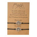 Pinky Swear Promise Couple Bracelets Tree of Life Fashion Charm with Make a Wish Card