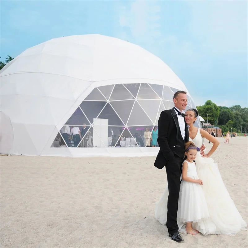 The Exclusive Interior Wedding Tent Stainless Steel Frame Luxury Glamping Geodesic Igloo Dome Tent for Resort Hotel Event