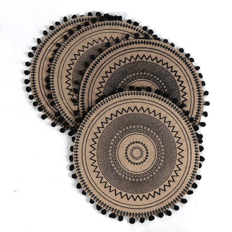 Dining Room Circle Placemats Boho Jute Placemat Round Kitchen Table Decor Jute Placemat