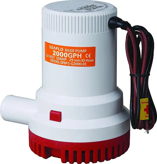 Non Automatic Submersible Boat Marine Bilge Water Pump 12V 24V 2000GPH Portable
