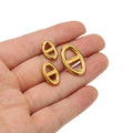 Stainless Steel Waterproof Gold Letter Pendants Components & Findings for DIY Jewelry Making