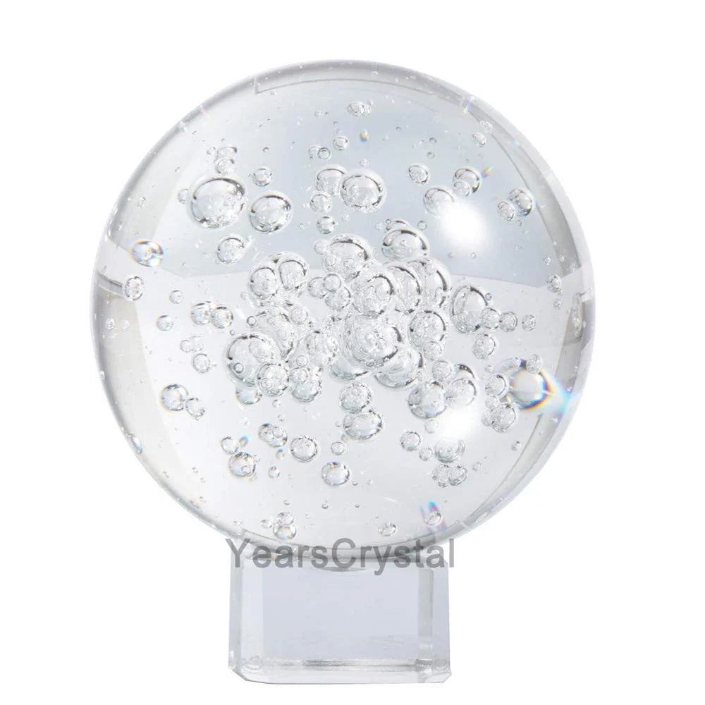 Great Transparent Glass Quartz Crystal Bubble Ball Globe with Bubbles Classic Crafted Crystal Crafts Product