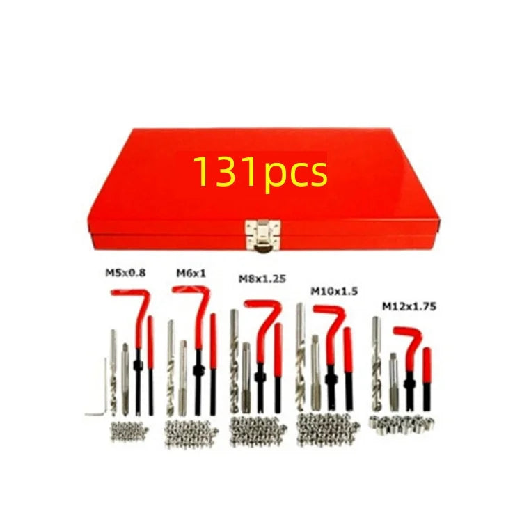 131pcs 304 Stainless Steel M5 *0.8 Repair Kit Including Aluminium Installation Tool and Wire Thread Insert Product Type