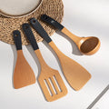 Wholesale Customization 3 Pieces Bamboo Flatware Set Bamboo Knifes and Forks Travel Bamboo Cutlery Spoon Set