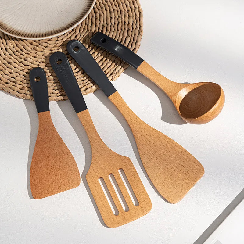 Wholesale Customization 3 Pieces Bamboo Flatware Set Bamboo Knifes and Forks Travel Bamboo Cutlery Spoon Set