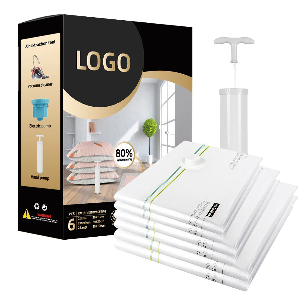 Factory Price Eco Friendly Space Saver Compressed Bag Vacuum Storage Bag for Clothes Set
