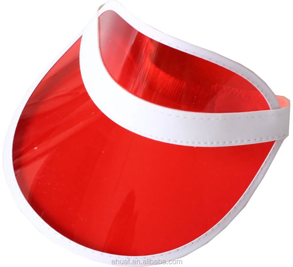 Summer Wholesale Waterproof Elastic Band Cheap Pvc Uv protection Plastic Sun Visor Hat