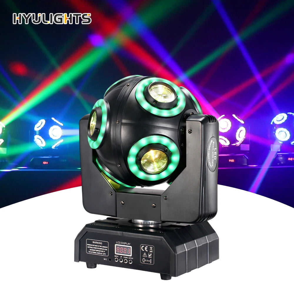 Customized 8X15W Halo LED Moving Head Football Beam Disco Party Stage Lights for Football Fans