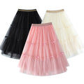 Korean Girls Summer Skirt Lace Girl Lace Princess Skirt Kids Girl Bow Dress
