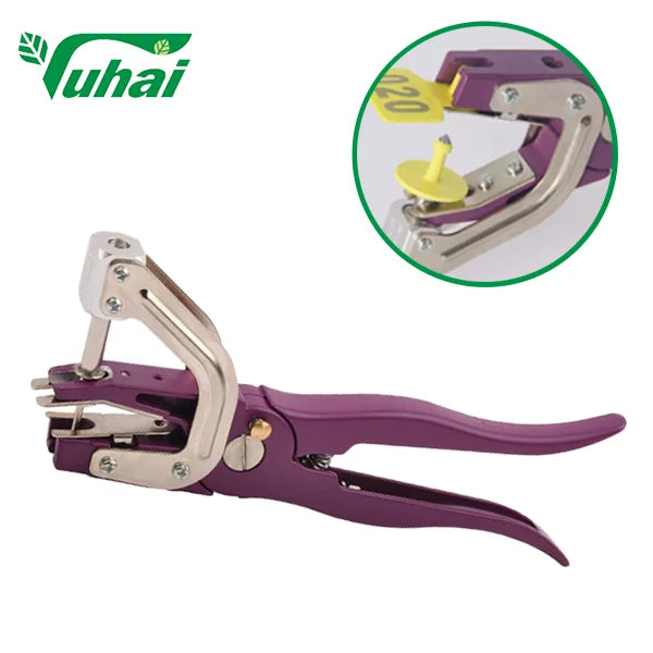 Hydraulic Type Animal Ear Tag Applicator Painless Livestock Cattle Goat Ear Tags Pliers New Condition