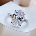 Oval Ring Hot Sale 925 Sterling Silver Wedding Ring Luxury CZ Ring for Women