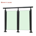 Frameless Tempered Glass Balcony Balustrade 304 Stainless Outdoor Railing System