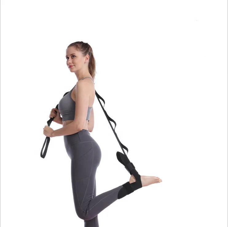 Hot Sale Premium Quality Physical Therapy Belt Ankle Ligament Leg Foot Stretch Band with Handling Loops