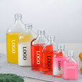 Manufacturer Glass Juice Bottles Frosted Glass Bottle With Aluminum Screw Cap Custom Glass Bottles for Alcoholic Beverages Juice